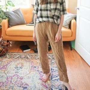 Kathleen Sommers linen Crop pants